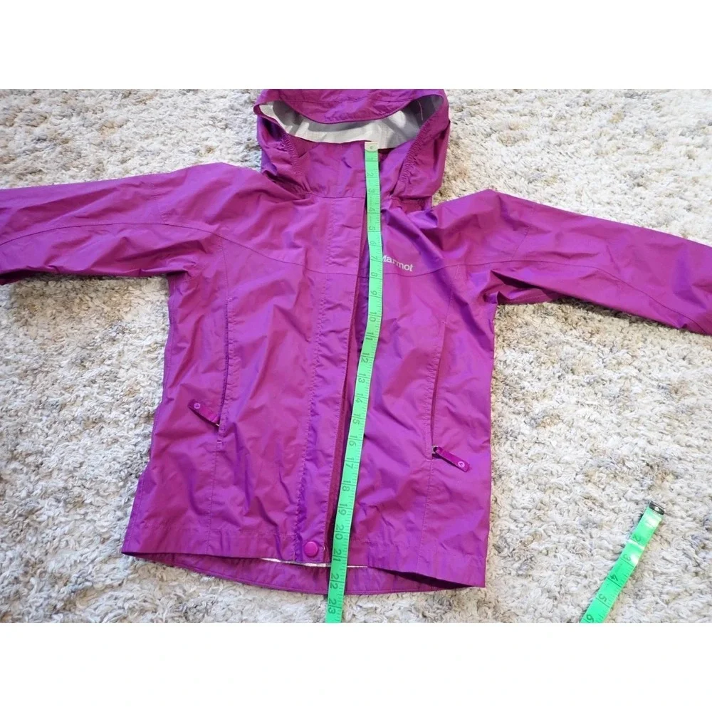Marmot Rain Jacket‎ Girls Small Purple Good Hooded Waterproof PreCip Shell